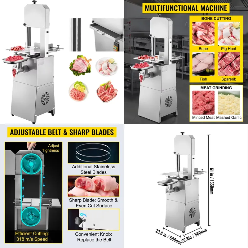 Automatic Meat Slicer Home - 1100W Electric Automatic Fish Cutter Meat